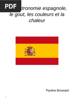 La gastronomie espagnole, le gout, les couleurs et la chaleur