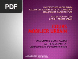 Mobilier urbain