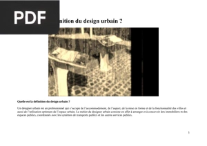 Quelle est la définition du design urbain ?