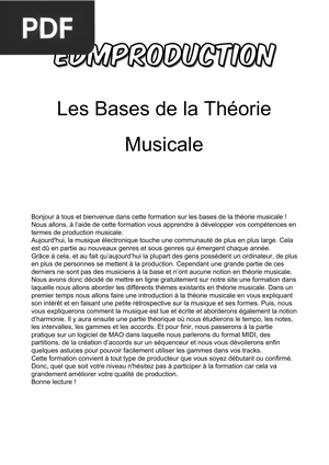 Les Bases de la Théorie Musicale