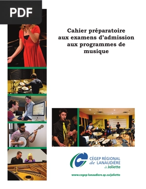 Cahier préparatoire aux examens d’admission aux programmes de musique
