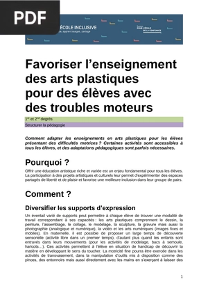 Favoriser l’enseignement des arts plastiques pour des élèves avec des troubles moteurs