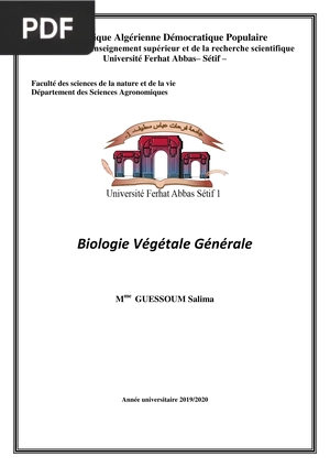 Biologie Végétale Générale