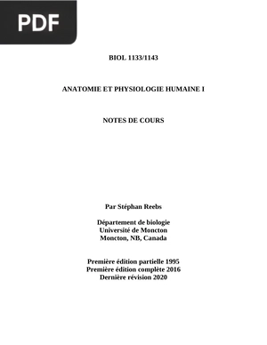 Anatomie et physiologie humaine