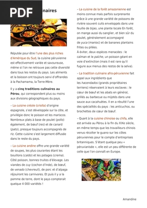 Traditions culinaires