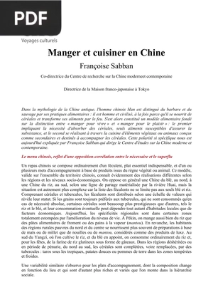 Manger et cuisiner en Chine
