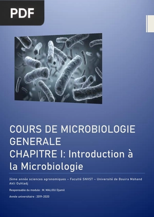 Introduction à la Microbiologie