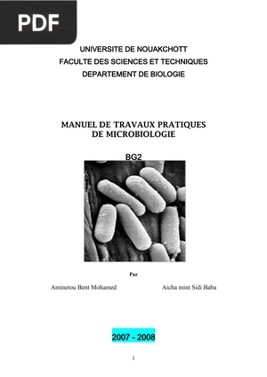 Manuel de travaux pratiques de microbiologie