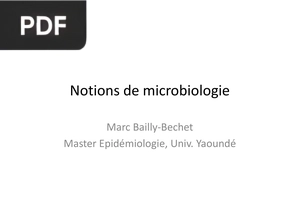 Notions de microbiologie