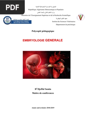 Embryologie générale