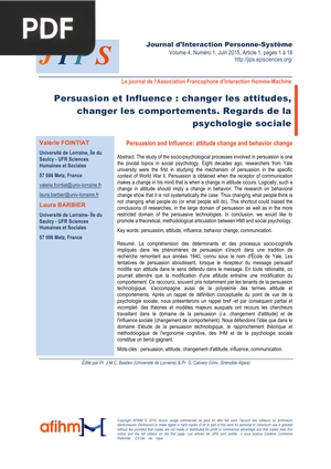 Persuasion et Influence