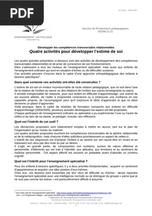 Quatre activités pour développer l’estime de soi