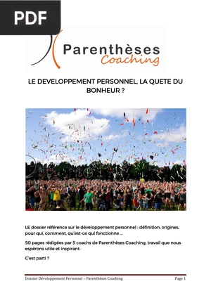 Le Développement personnel, la quête du bonheur ?