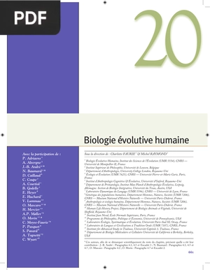 Biologie évolutive humaine