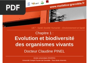 Evolution et biodiversité des organismes vivants
