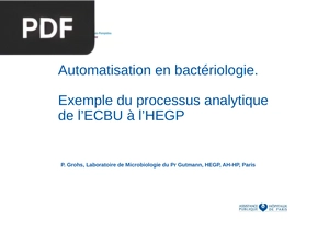 Automatisation en bactériologie