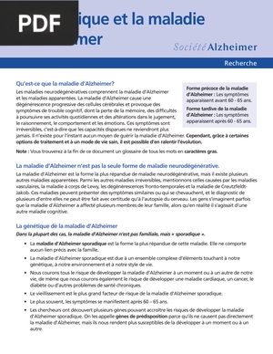 La génétique et la maladie d’Alzheimer