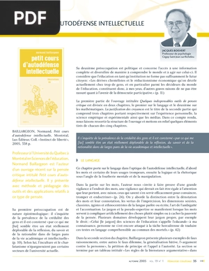 Petit cours autodefense intellectuelle