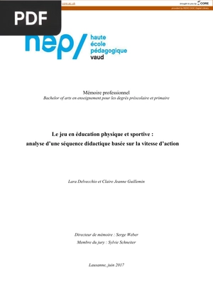 Le jeu en éducation physique et sportive