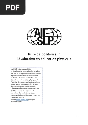 Prise de position sur l’évaluation en éducation physique