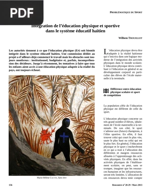 Intégration de l’éducation physique et sportive dans le système éducatif haïtien