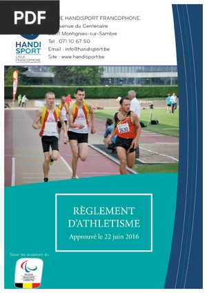 Réglement d’athlétisme