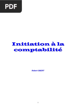 Initiation à la comptabilité