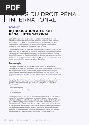 Bases du droit pénal international