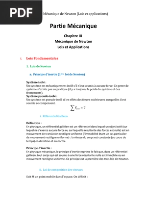 Mécanique de Newton