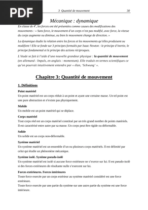 Mécanique dynamique