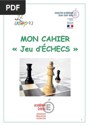 Mon cahier Jeu d'Échecs