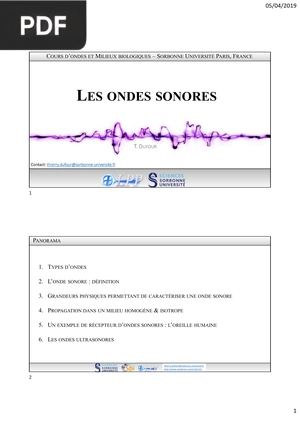 Les ondes sonores