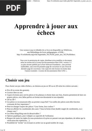 Apprendre à jouer aux échecs