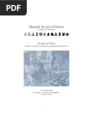 Manuel du jeu d’échecs