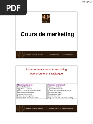 Cours de marketing