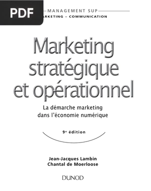 Marketing stratégique et opérationnel 9e edition