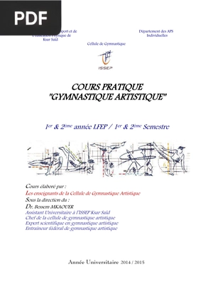 Cours pratique: gymnastique artistique