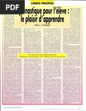 Gymnastique pour l'élève