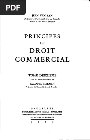 Principes de droit commercial, tome deuxième