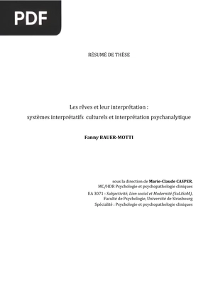 Les rêves et leur interprétation