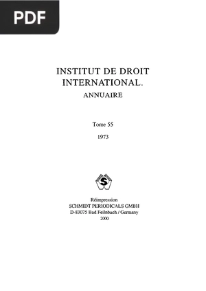 Annuarie de l’Institut de Droit International