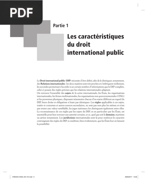 Les caractéristiques du droit international public