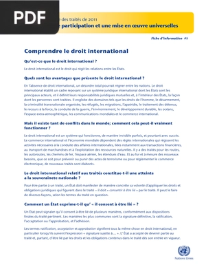 Comprendre le droit international