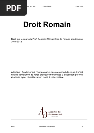 Droit Romain