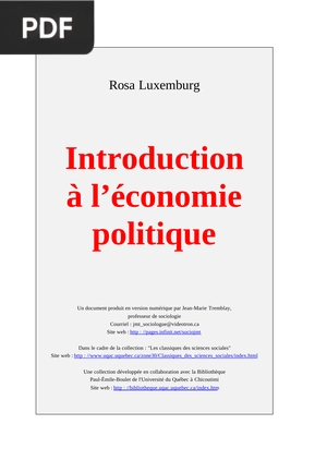 Introduction à l’économie politique
