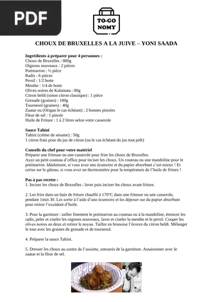 Choux de Bruxelles a la juive