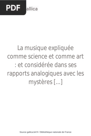 La musique expliquée comme science et comme art
