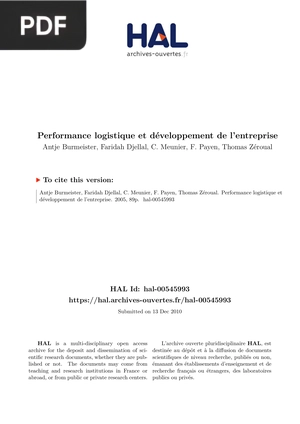 Performance logistique et développement de l’entreprise