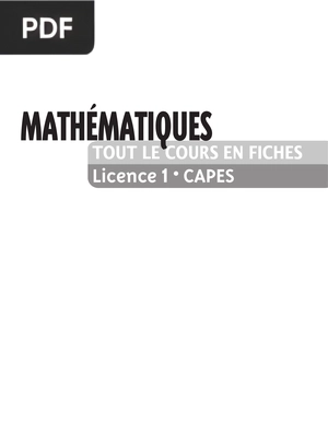 Mathématiques. Tous les cours en fiches