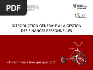 Introduction générale à la gestion des finances personnelles